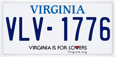 VA license plate VLV1776