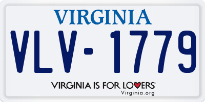 VA license plate VLV1779