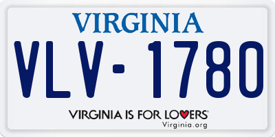 VA license plate VLV1780