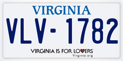 VA license plate VLV1782