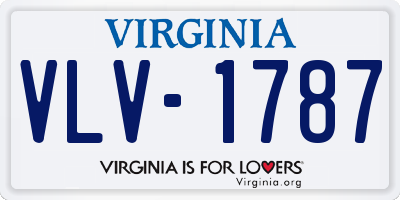 VA license plate VLV1787