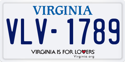 VA license plate VLV1789