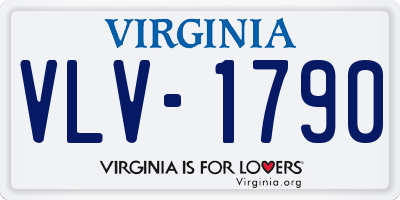VA license plate VLV1790