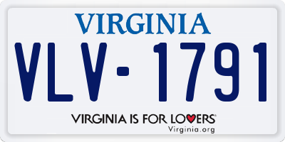 VA license plate VLV1791