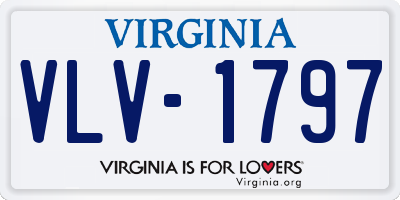 VA license plate VLV1797