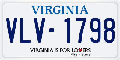 VA license plate VLV1798