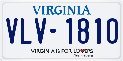 VA license plate VLV1810