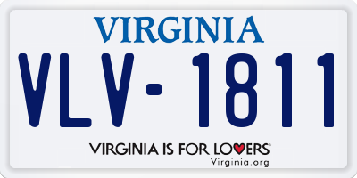VA license plate VLV1811