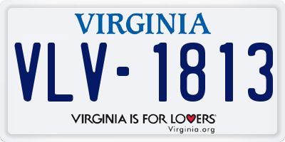 VA license plate VLV1813