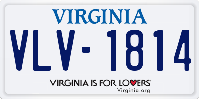 VA license plate VLV1814