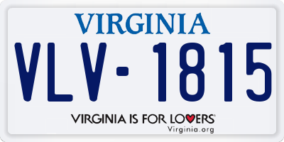 VA license plate VLV1815