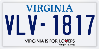 VA license plate VLV1817