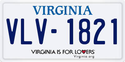 VA license plate VLV1821