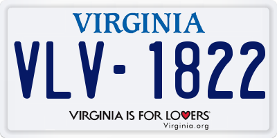 VA license plate VLV1822