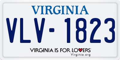 VA license plate VLV1823