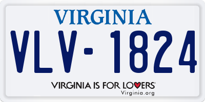 VA license plate VLV1824