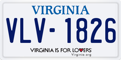 VA license plate VLV1826