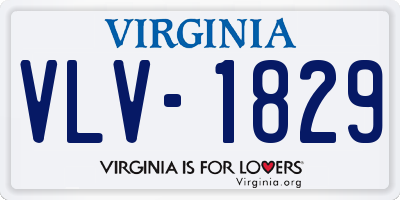 VA license plate VLV1829