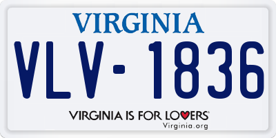 VA license plate VLV1836