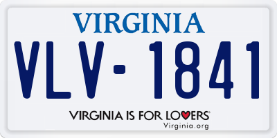 VA license plate VLV1841