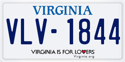 VA license plate VLV1844