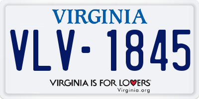 VA license plate VLV1845