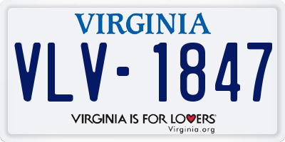 VA license plate VLV1847