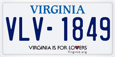 VA license plate VLV1849