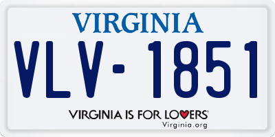 VA license plate VLV1851