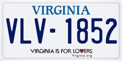 VA license plate VLV1852
