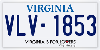 VA license plate VLV1853