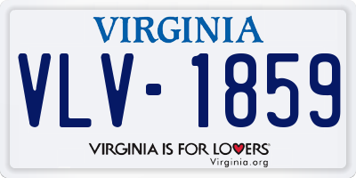 VA license plate VLV1859