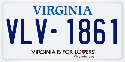VA license plate VLV1861