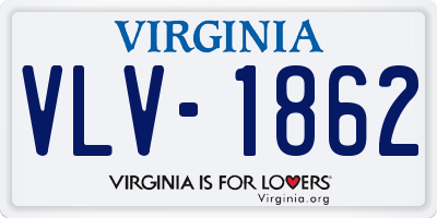 VA license plate VLV1862