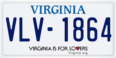 VA license plate VLV1864