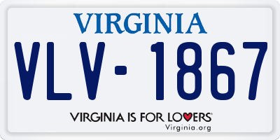 VA license plate VLV1867