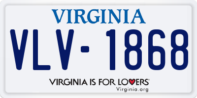 VA license plate VLV1868
