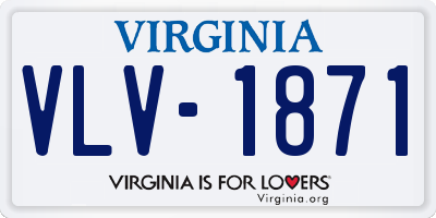 VA license plate VLV1871