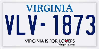 VA license plate VLV1873