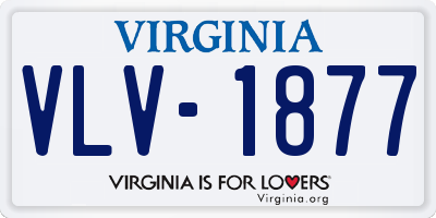 VA license plate VLV1877