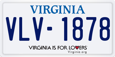 VA license plate VLV1878