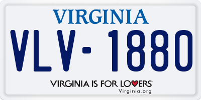 VA license plate VLV1880