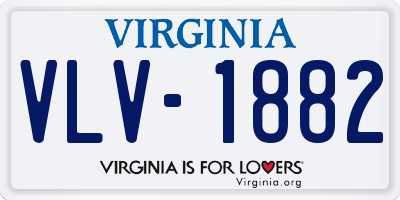 VA license plate VLV1882