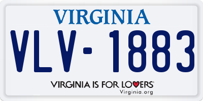 VA license plate VLV1883