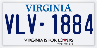 VA license plate VLV1884