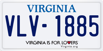 VA license plate VLV1885