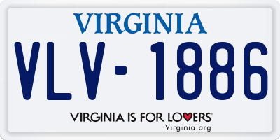 VA license plate VLV1886