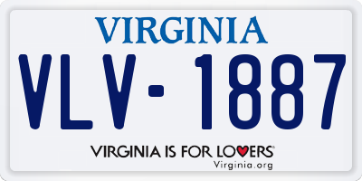 VA license plate VLV1887