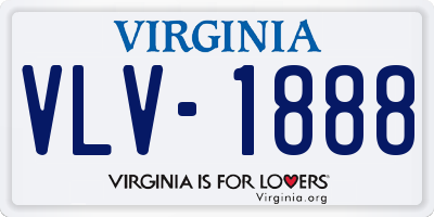 VA license plate VLV1888