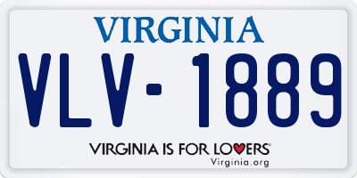 VA license plate VLV1889